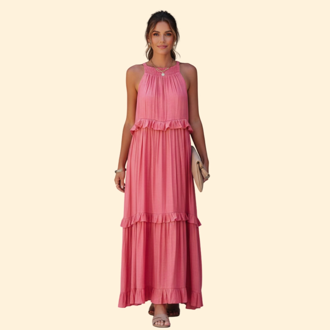 Women's Elegant Ruffle Maxi Dress