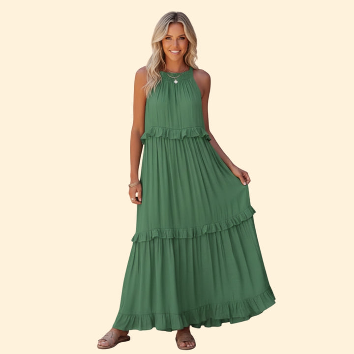 Women's Elegant Ruffle Maxi Dress
