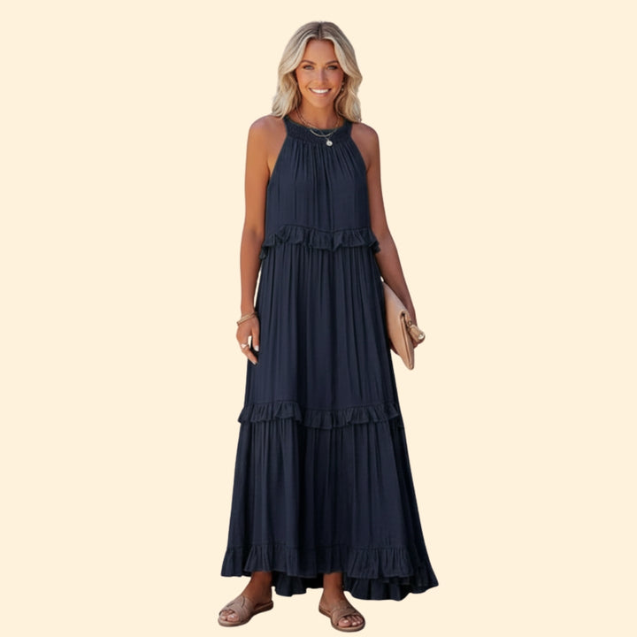 Women's Elegant Ruffle Maxi Dress