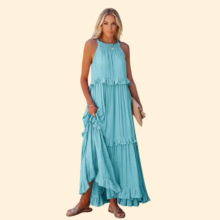 Women's Elegant Ruffle Maxi Dress