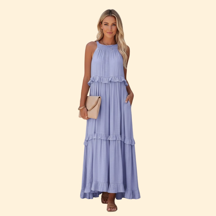 Women's Elegant Ruffle Maxi Dress