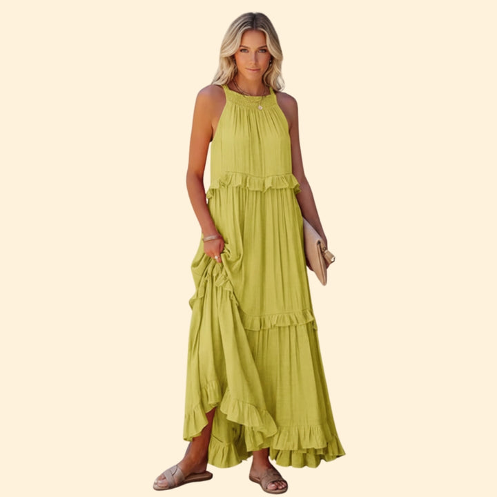 Women's Elegant Ruffle Maxi Dress