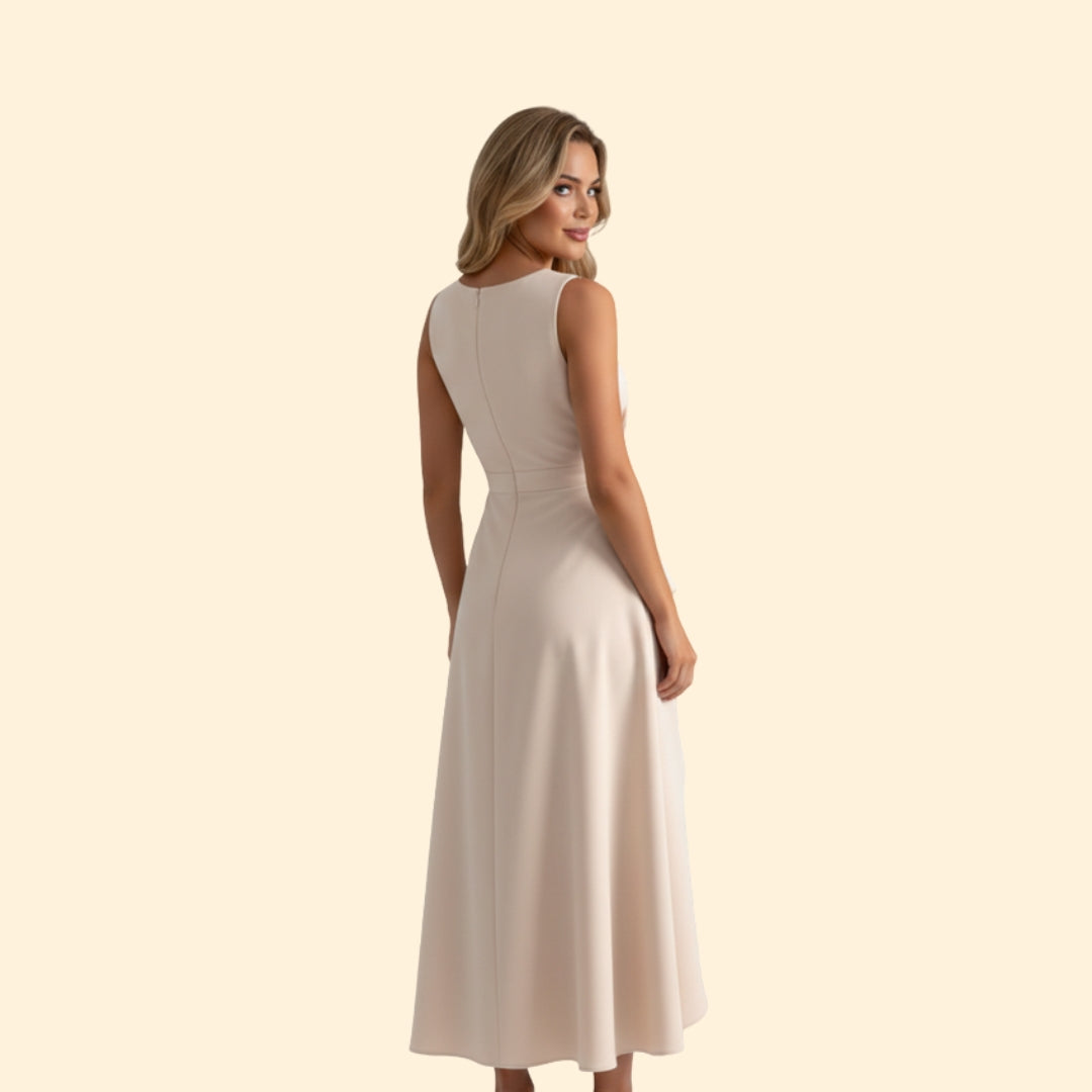 Women's Elegant Ruffle Midi Dress