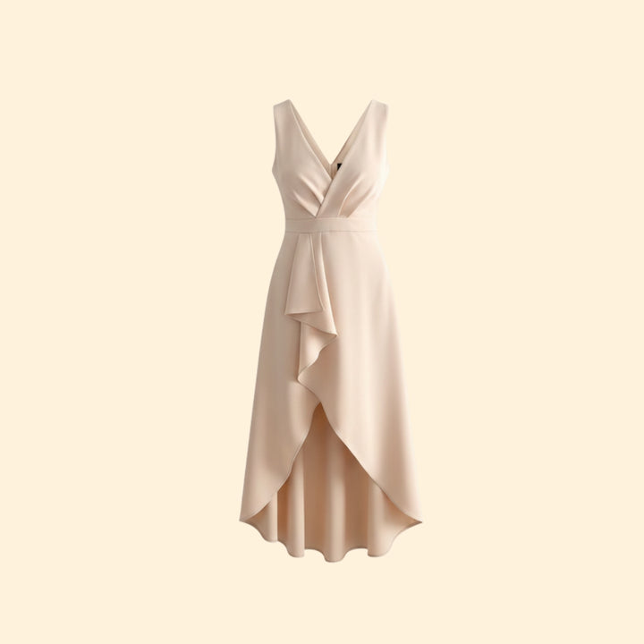 Women's Elegant Ruffle Midi Dress