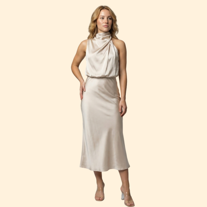 Women’s Elegant Satin Evening Dress
