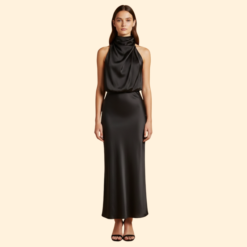 Women’s Elegant Satin Evening Dress