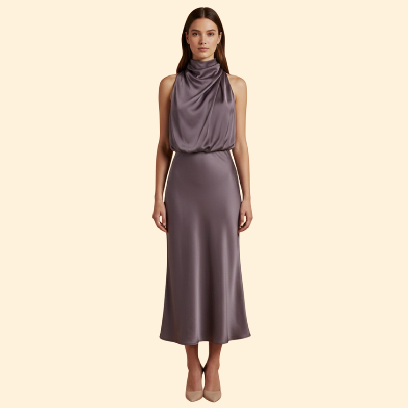 Women’s Elegant Satin Evening Dress