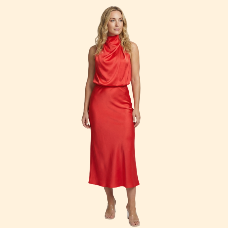 Women’s Elegant Satin Evening Dress