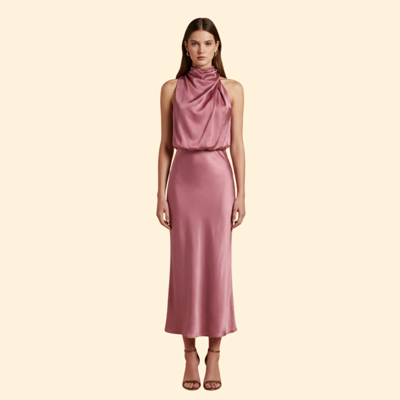 Women’s Elegant Satin Evening Dress
