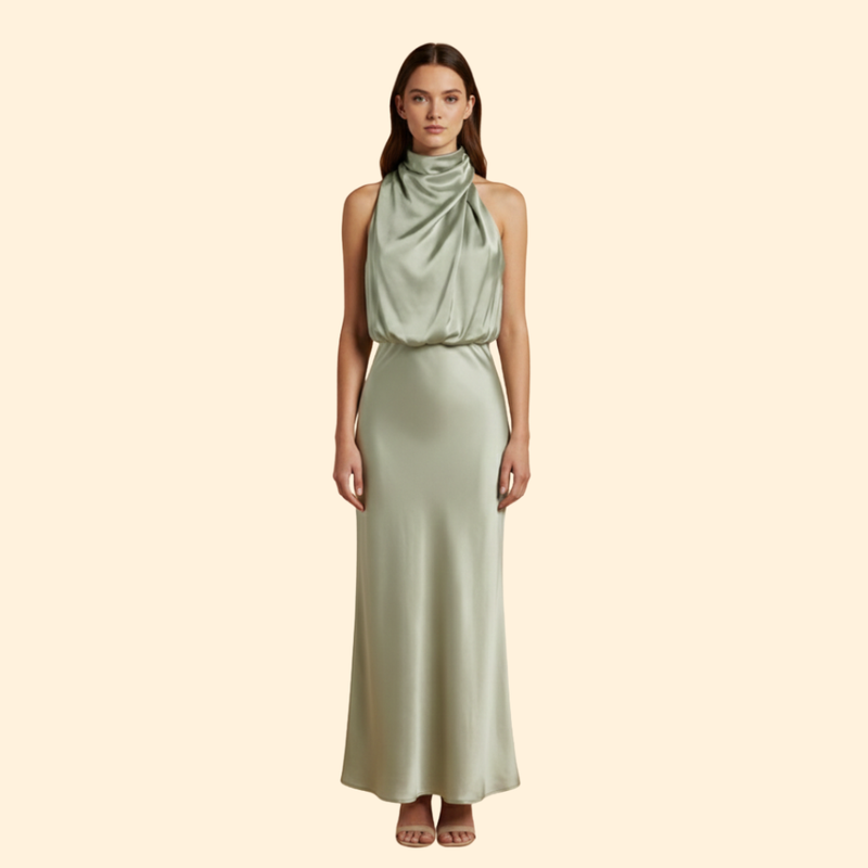 Women’s Elegant Satin Evening Dress