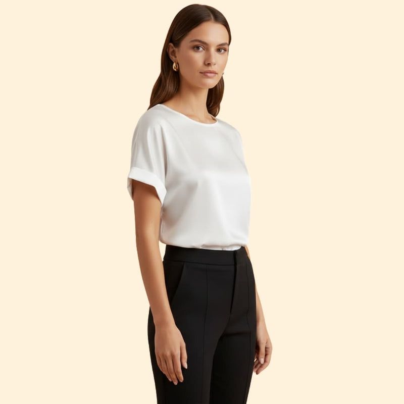 Women’s Elegant Satin T-Shirt