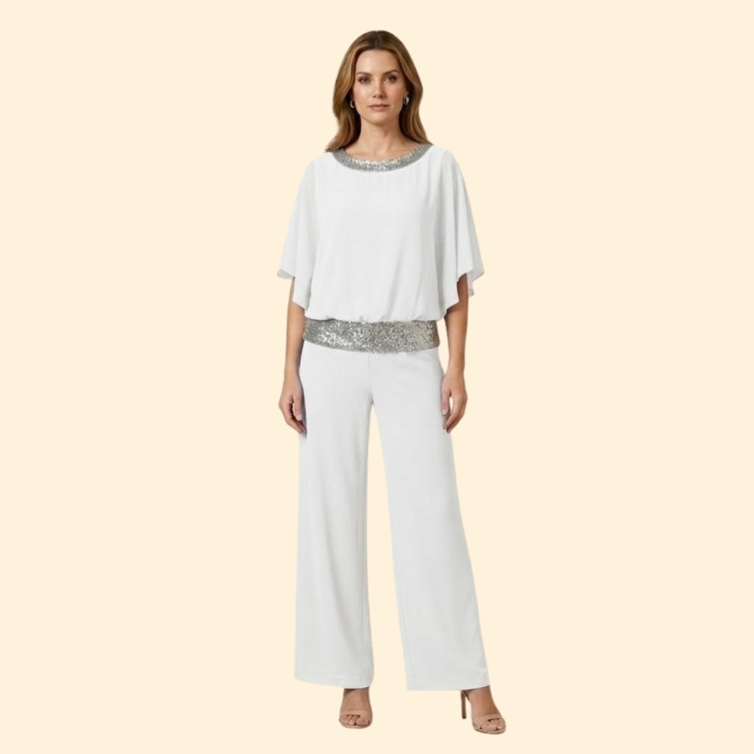 Women's Elegant Sequin Jumpsuit Set