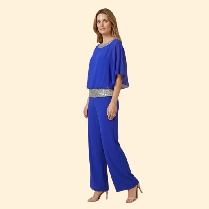 Women's Elegant Sequin Jumpsuit Set