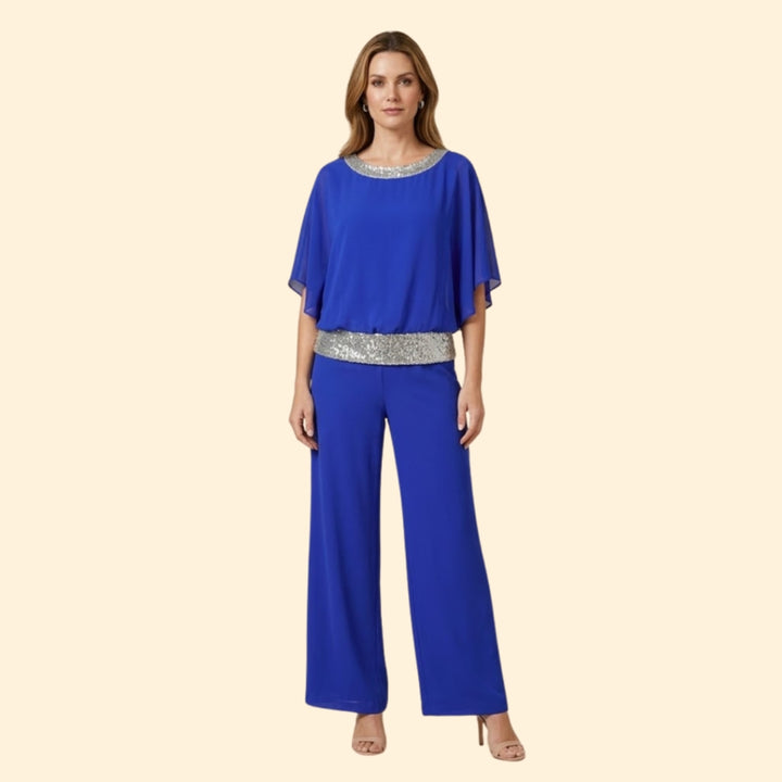Women's Elegant Sequin Jumpsuit Set