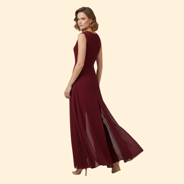 Women's Elegant Sheer Overlay Jumpsuit