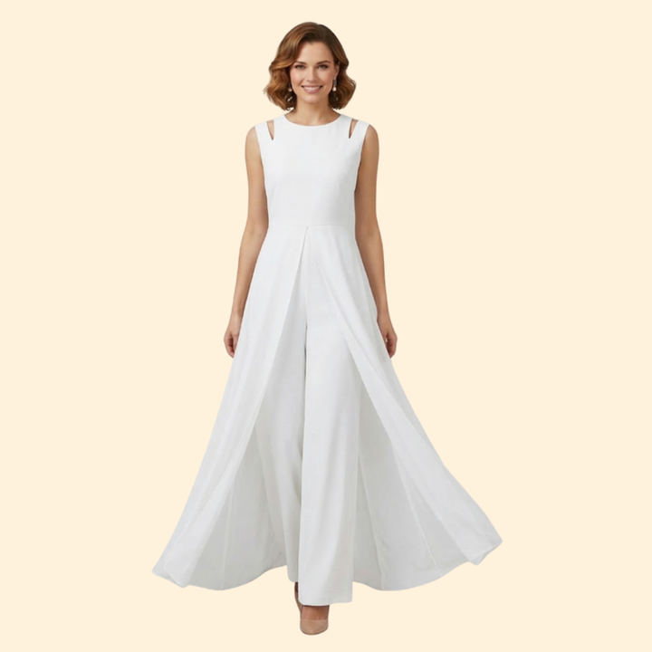 Women's Elegant Sheer Overlay Jumpsuit