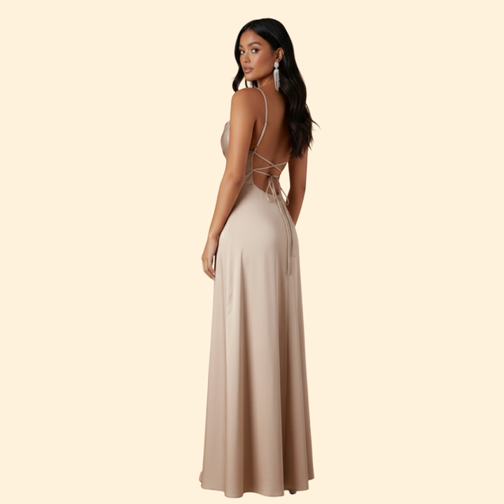 Women’s Elegant Silk Maxi Dress