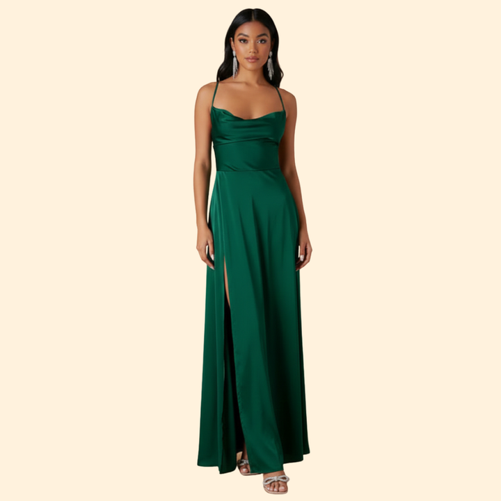 Women’s Elegant Silk Maxi Dress