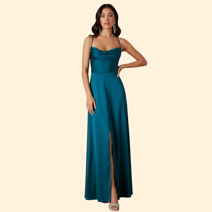 Women’s Elegant Silk Maxi Dress