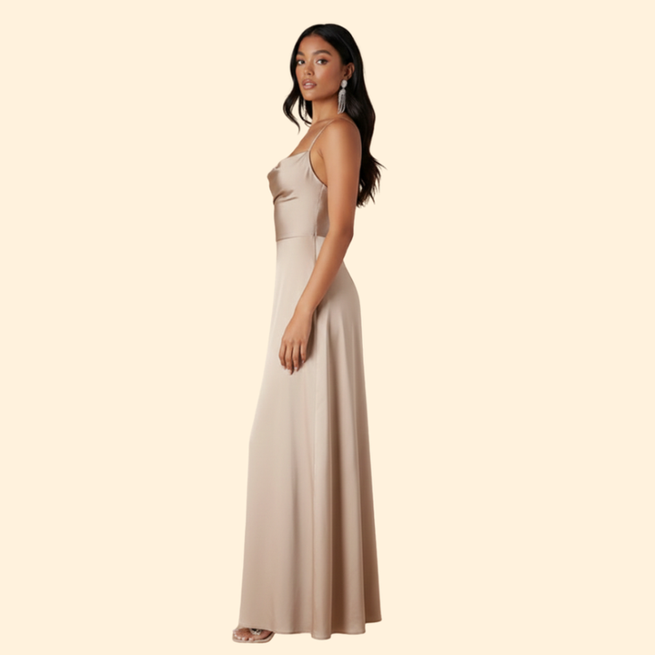 Women’s Elegant Silk Maxi Dress