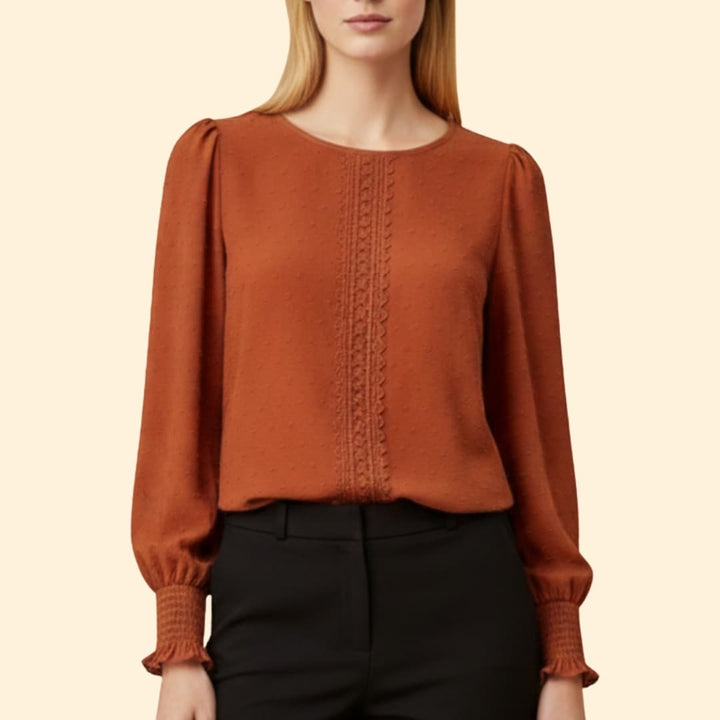 Women's Elegant Smocked Blouse