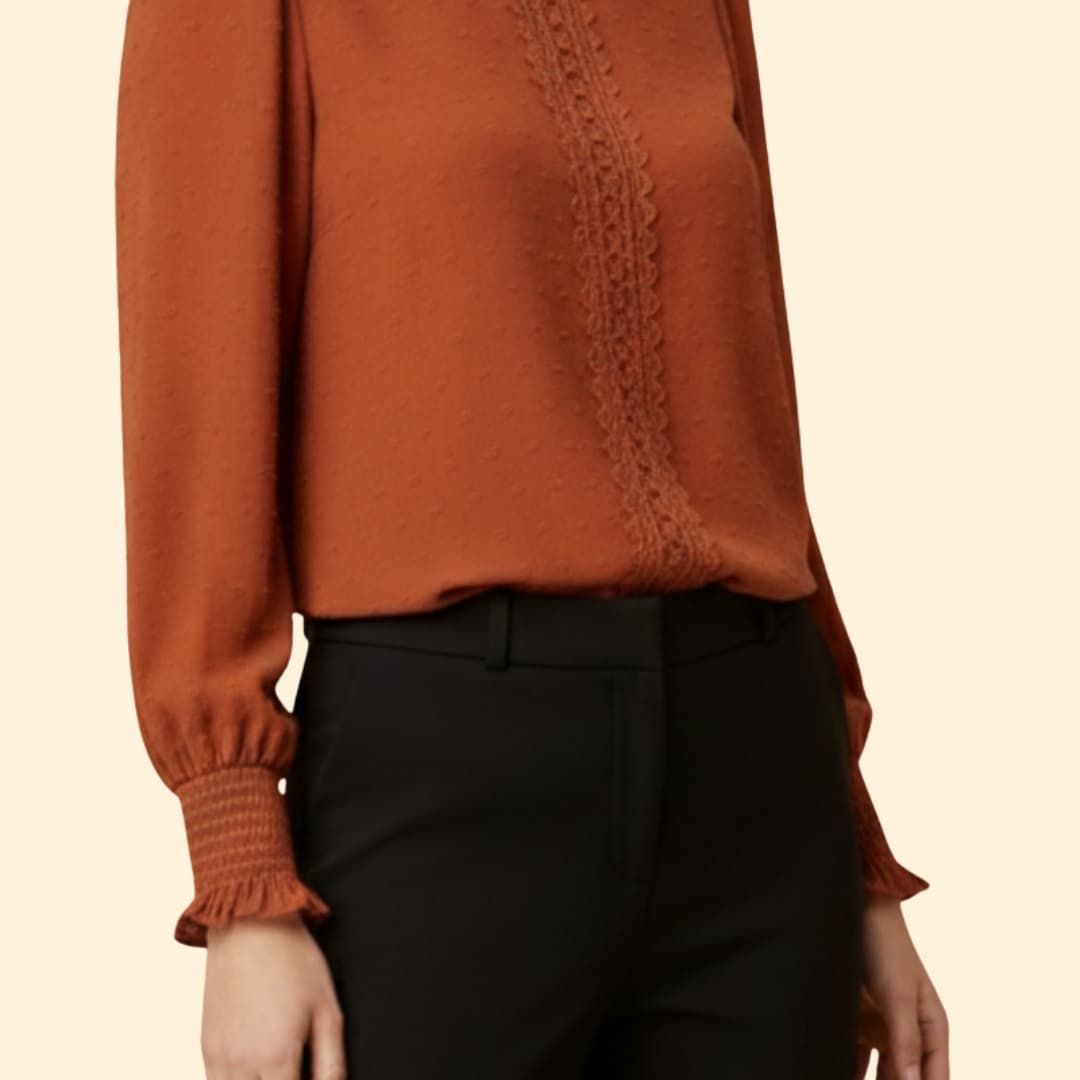 Women's Elegant Smocked Blouse