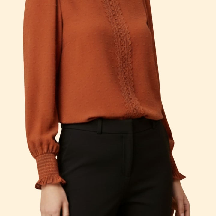 Women's Elegant Smocked Blouse