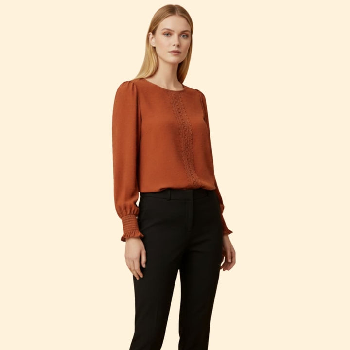 Women's Elegant Smocked Blouse