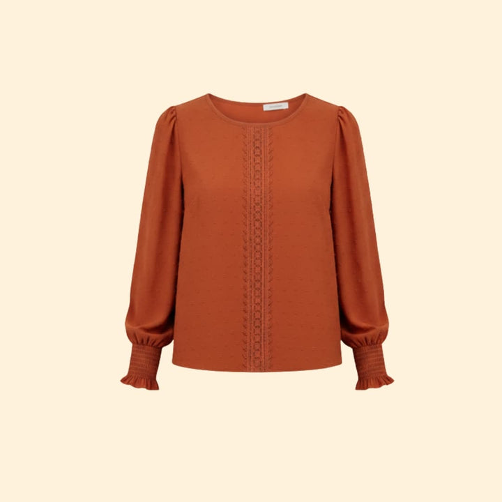 Women's Elegant Smocked Blouse