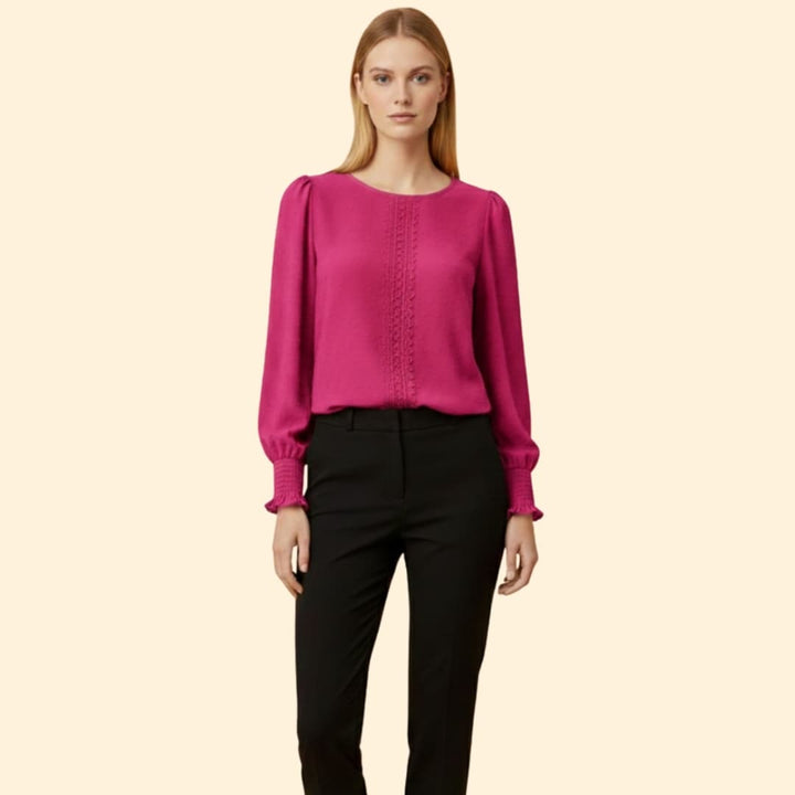 Women's Elegant Smocked Blouse