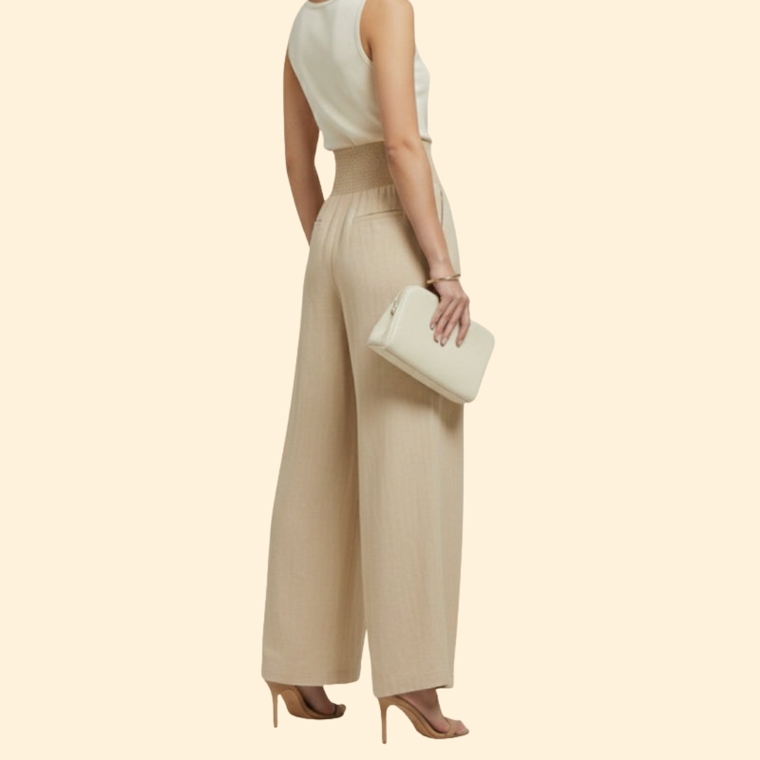 Women's Elegant Smocked Palazzo Pants