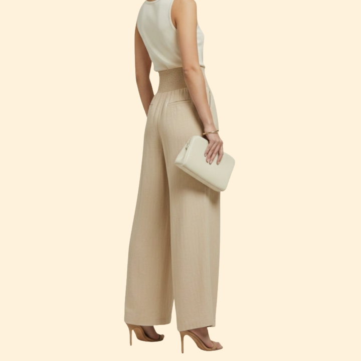Women's Elegant Smocked Palazzo Pants