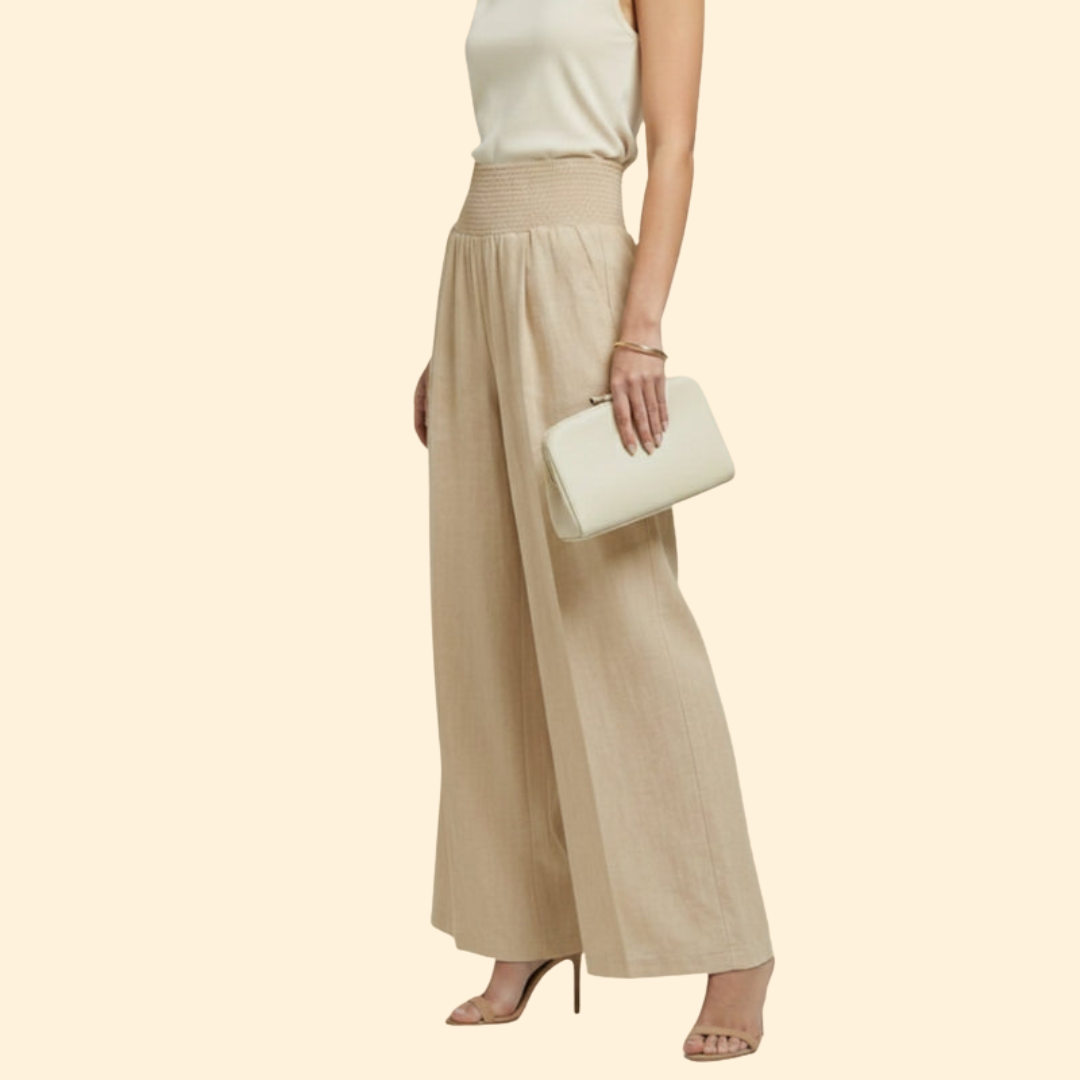 Women's Elegant Smocked Palazzo Pants