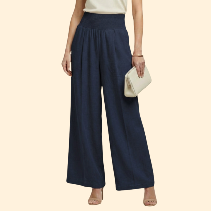 Women's Elegant Smocked Palazzo Pants