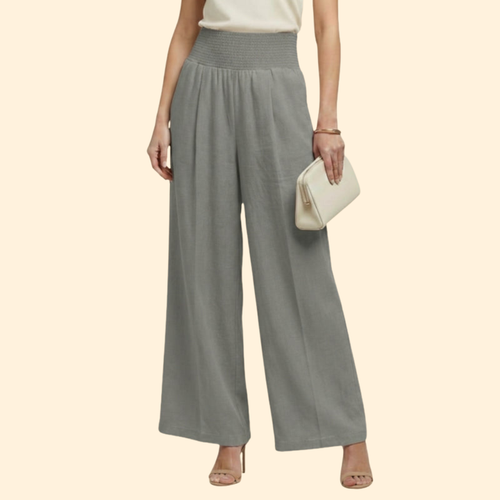 Women's Elegant Smocked Palazzo Pants