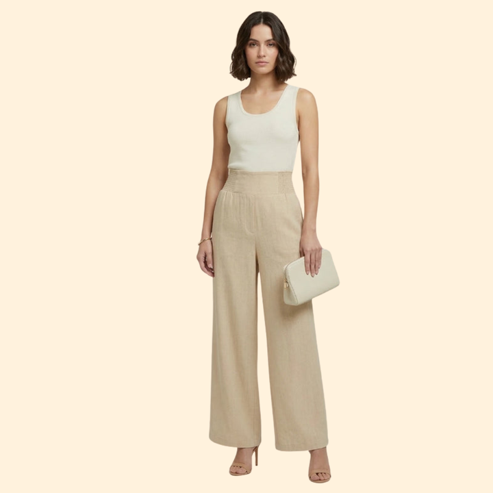 Women's Elegant Smocked Palazzo Pants