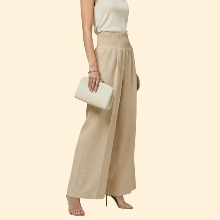 Women's Elegant Smocked Palazzo Pants