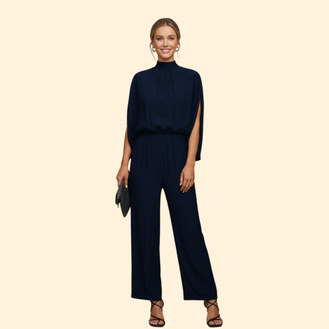 Women's Elegant Stand-Up Collar Jumpsuit