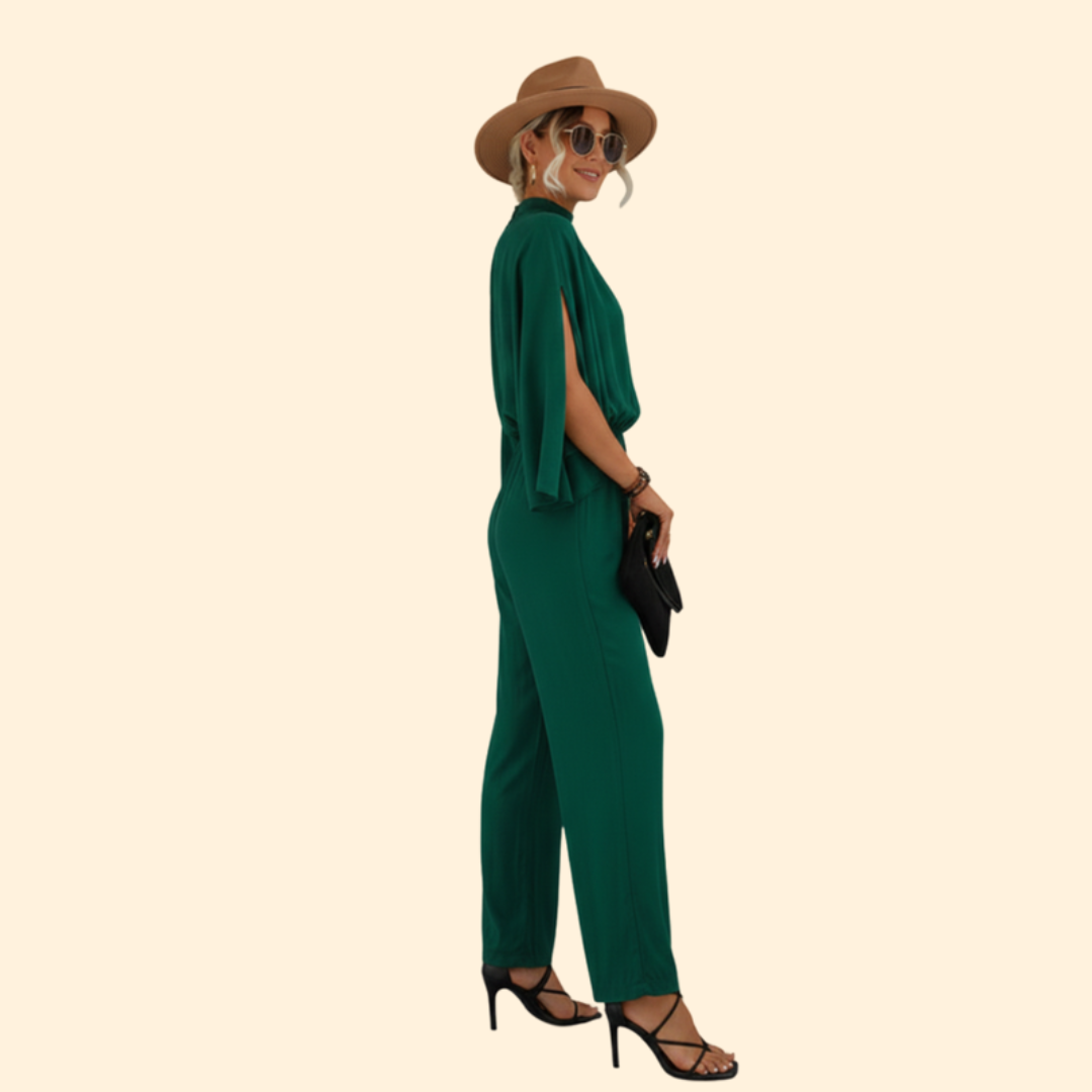 Women's Elegant Stand-Up Collar Jumpsuit