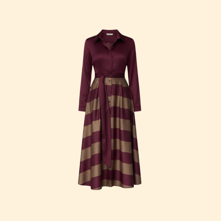Women's Elegant Striped Maxi Dress