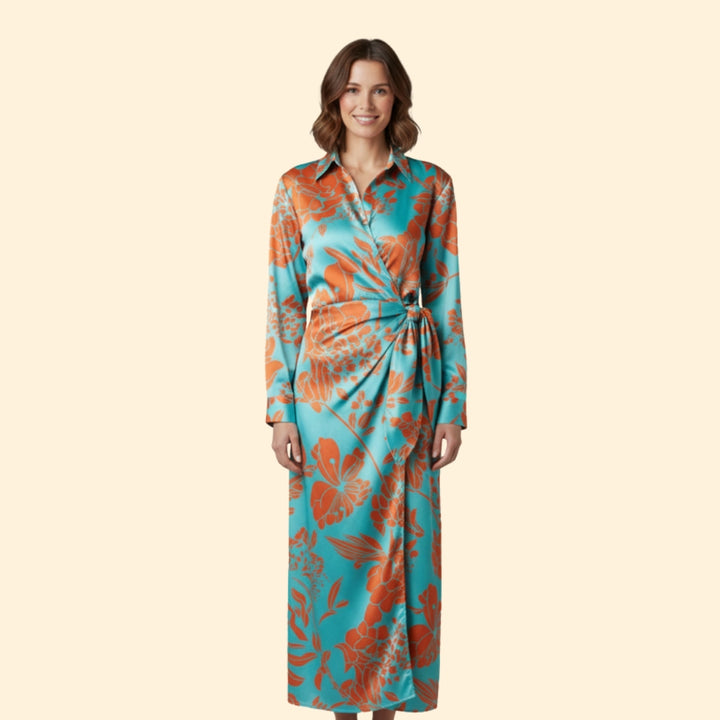 Women's Elegant Striped Maxi Dress