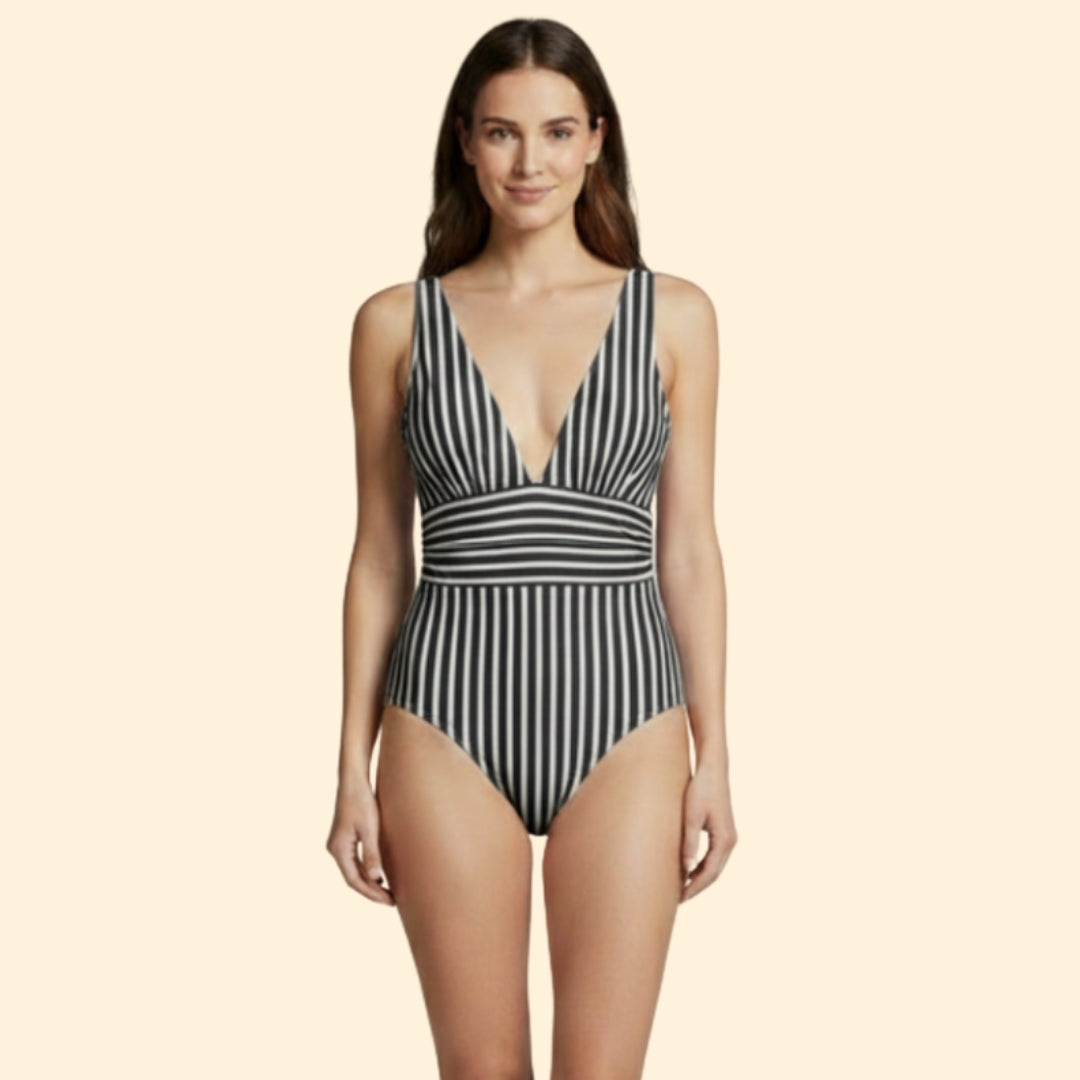 Women's Elegant Striped One-Piece