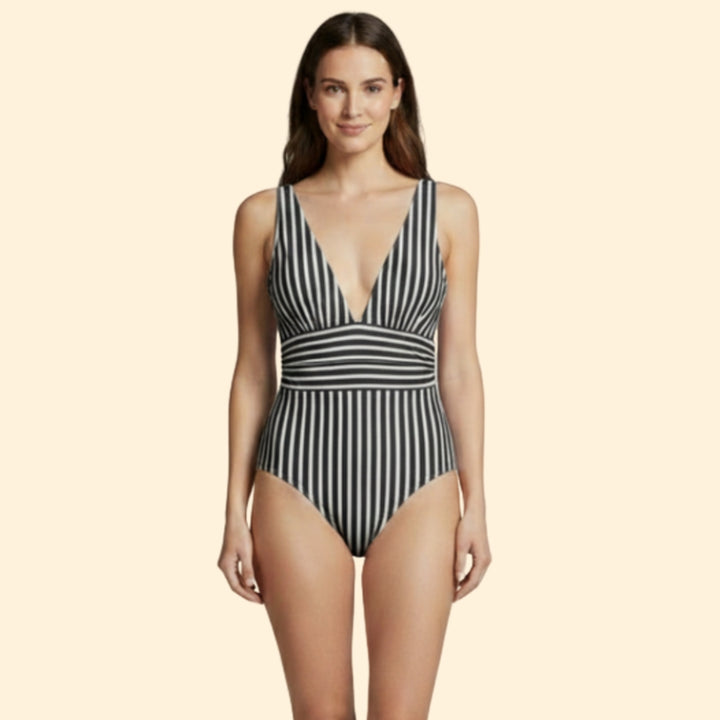 Women's Elegant Striped One-Piece
