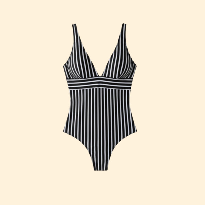 Women's Elegant Striped One-Piece