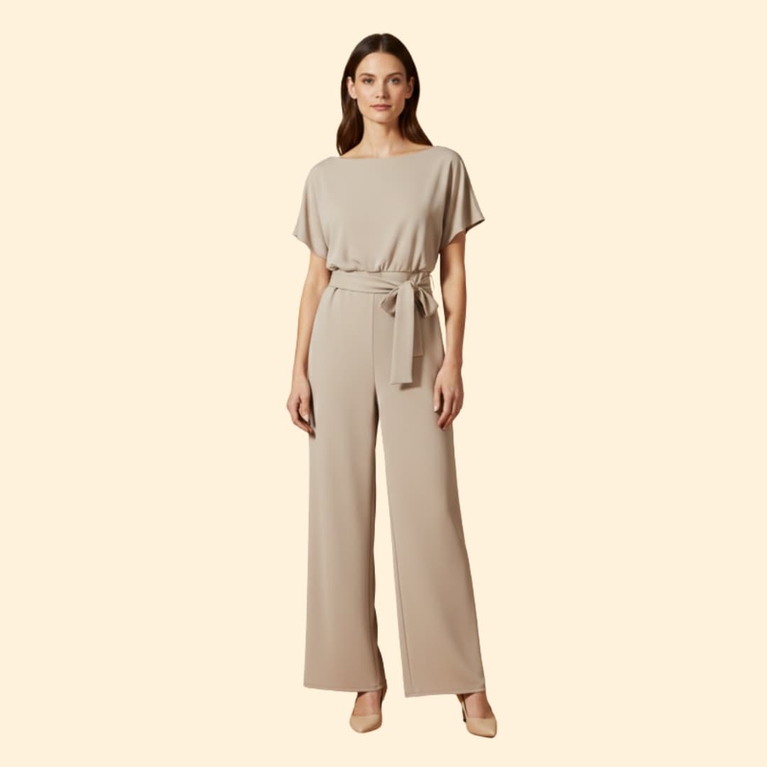Women's Elegant Tie-Waist Jumpsuit