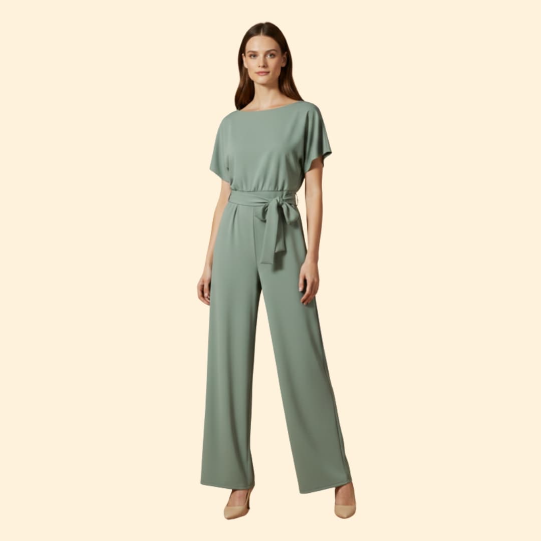 Women's Elegant Tie-Waist Jumpsuit