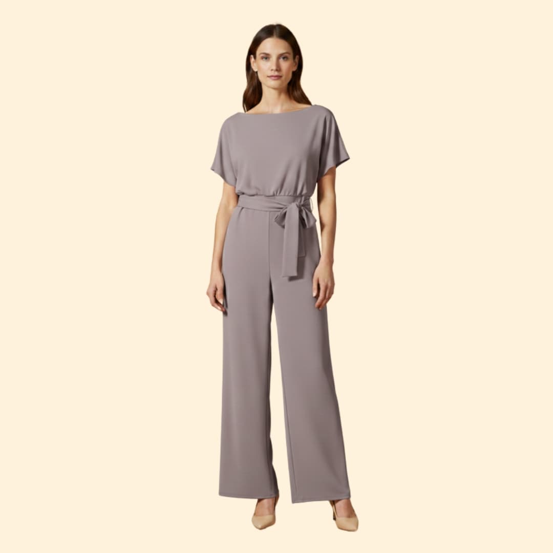 Women's Elegant Tie-Waist Jumpsuit