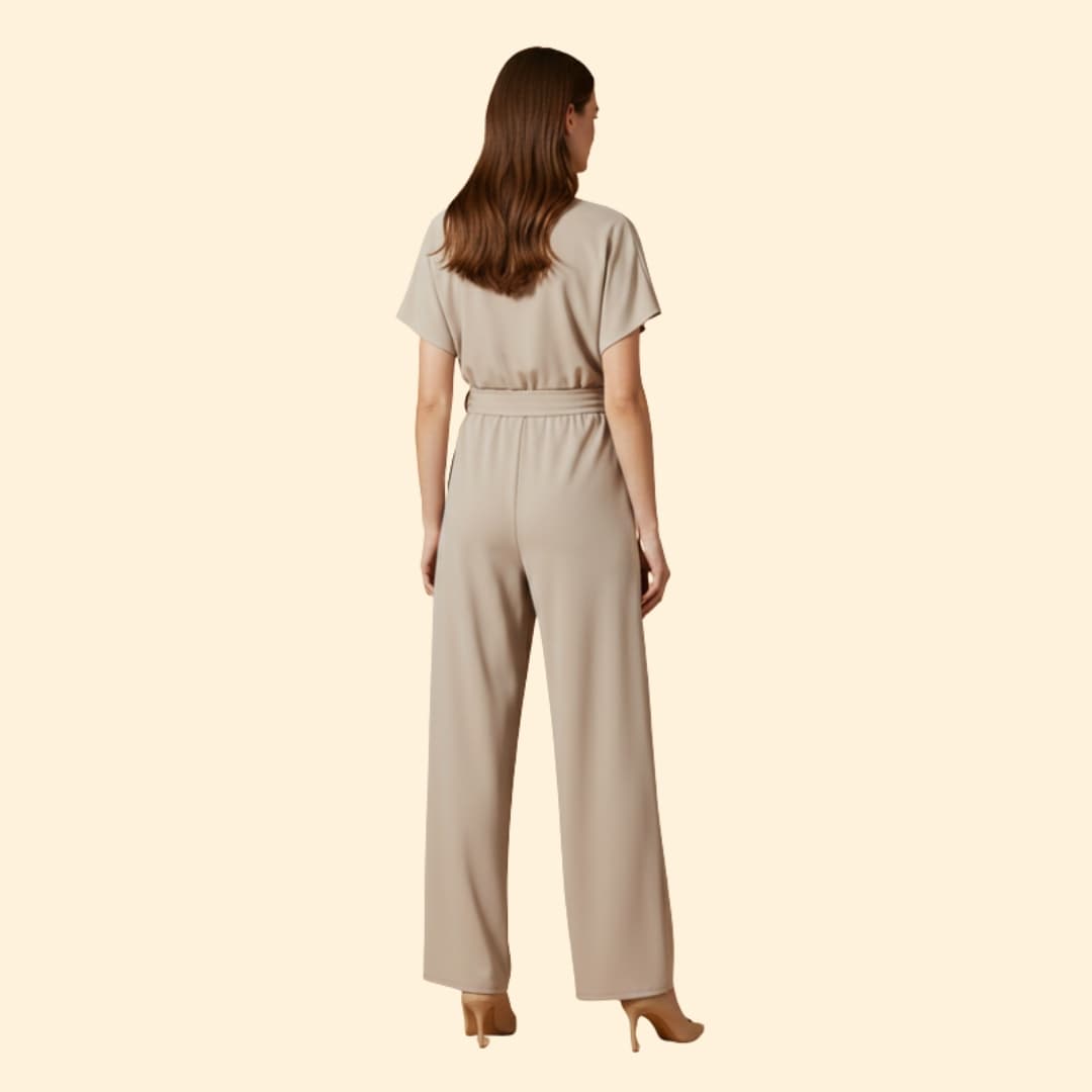 Women's Elegant Tie-Waist Jumpsuit