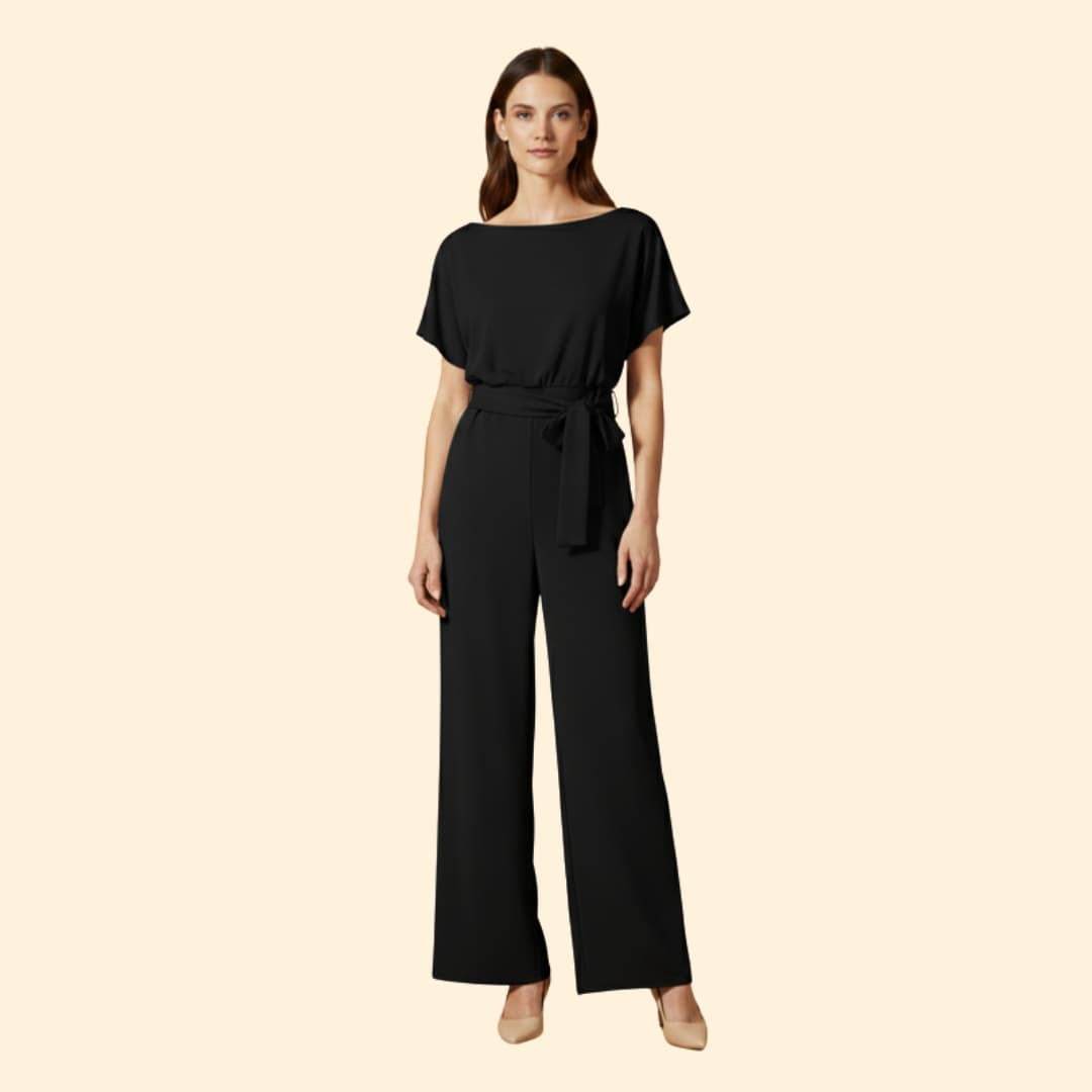Women's Elegant Tie-Waist Jumpsuit
