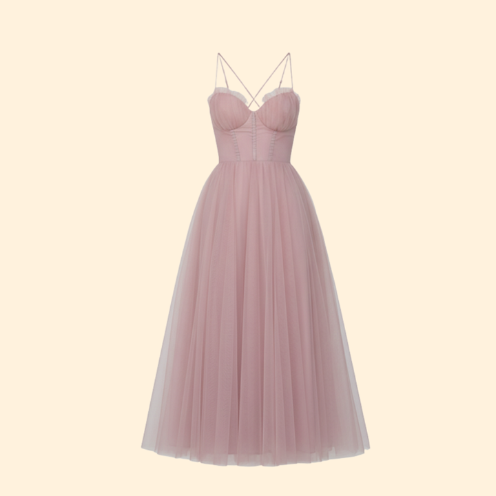 Women's Elegant Tulle Ball Gown Dress